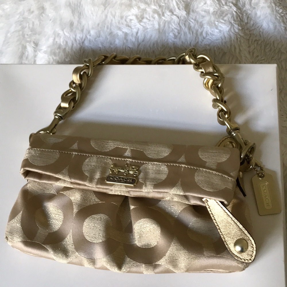 Beautiful Gold Color Coach Wallet